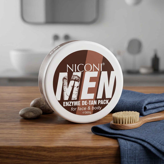 Niconi Men Enzyme De-Tan Pack for Face & Body – 300g