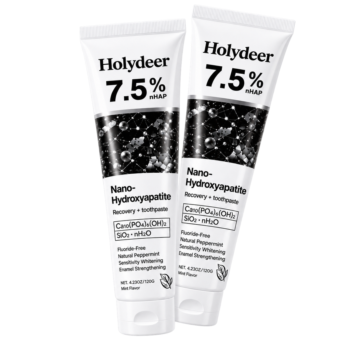 Holydeer Recovery Toothpaste | 7.5% Nano-Hydroxyapatite For Enamel Repair & Whitening - 120Gram